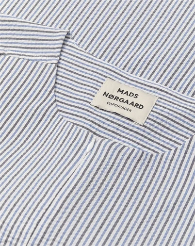 Mads Nørgaard - Soft Crease Funa Top - Sky Captain/Bright Cobalt